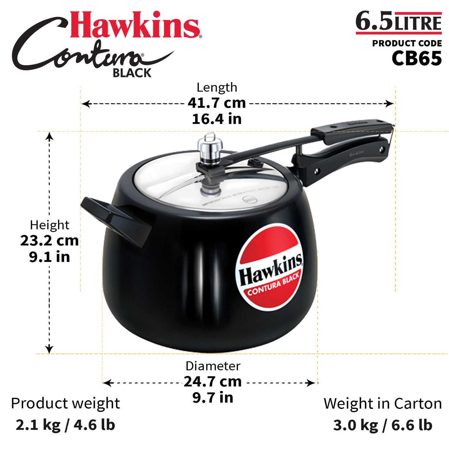 Hawkins Hard Anodised Contura Pressure Cooker