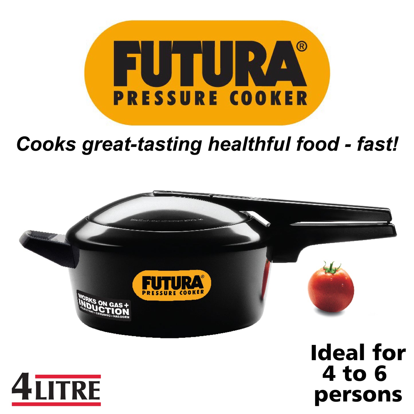 Futura Induction Compatible Hard Anodised Pressure Cooker