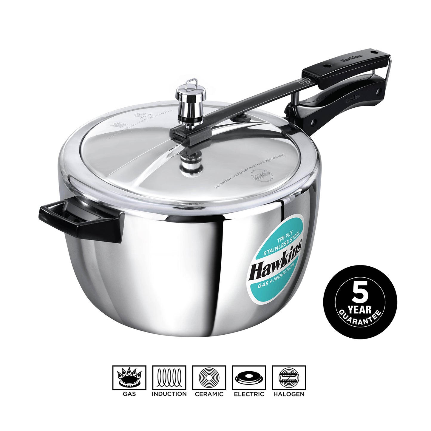 Hawkins Tri-Ply Ventura Pressure Cooker