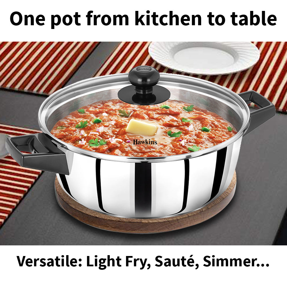 Hawkins Stainless Steel Casserole Pot