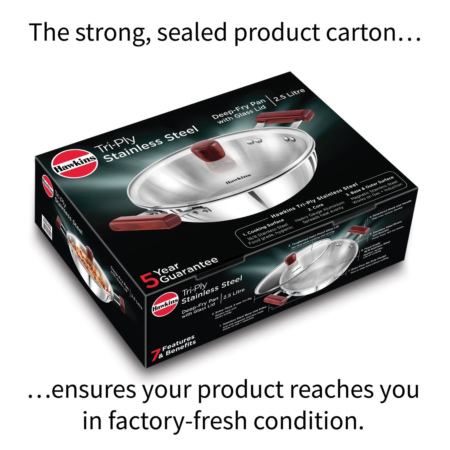 Hawkins Tri-Ply Deep Fry Pan