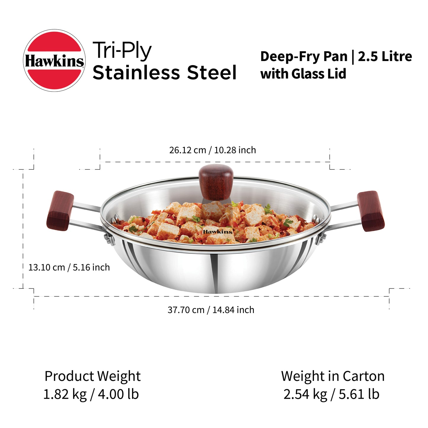 Hawkins Tri-Ply Deep Fry Pan