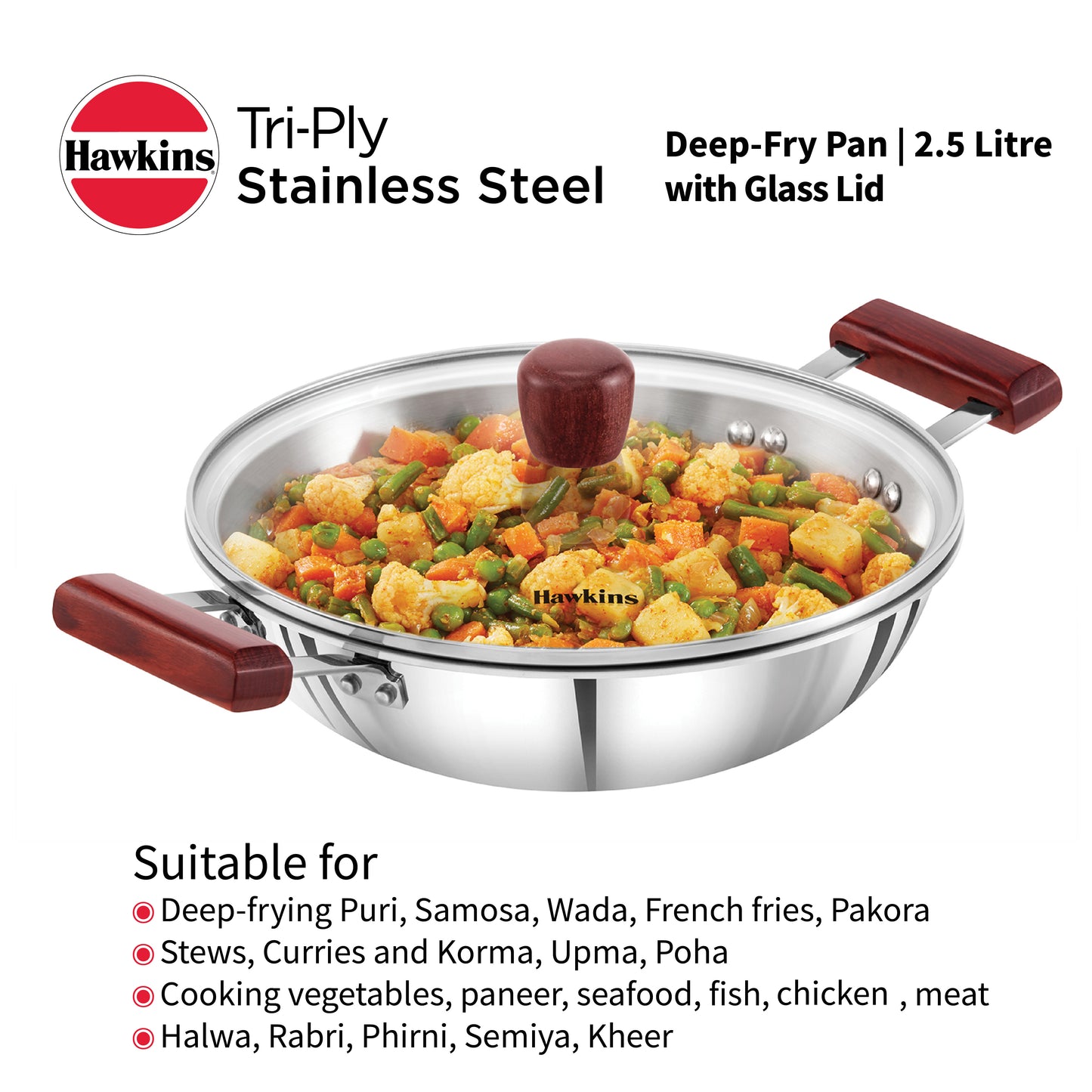 Hawkins Tri-Ply Deep Fry Pan