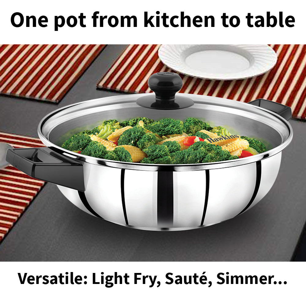 Hawkins Stainless Steel Frying Pan