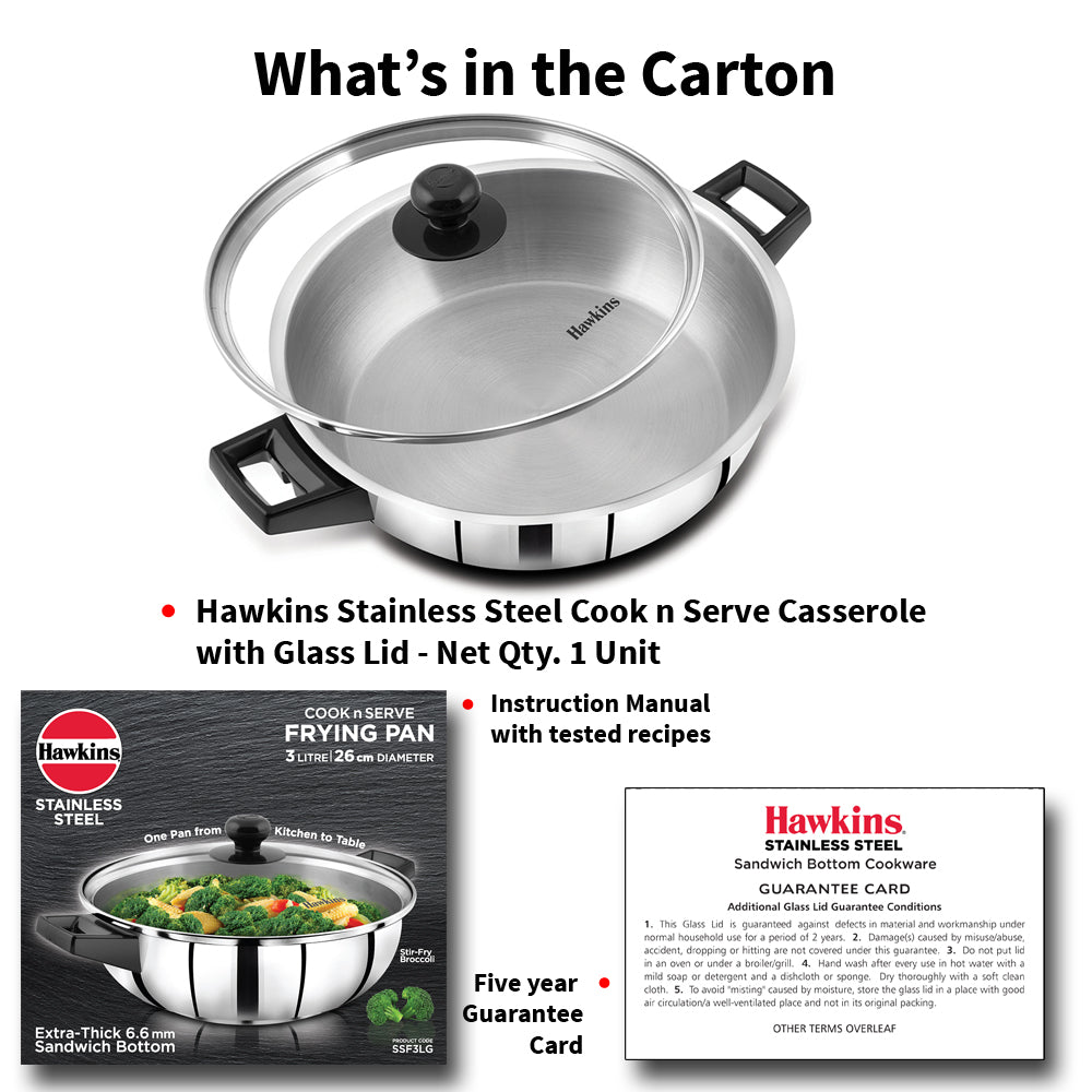 Hawkins Stainless Steel Frying Pan
