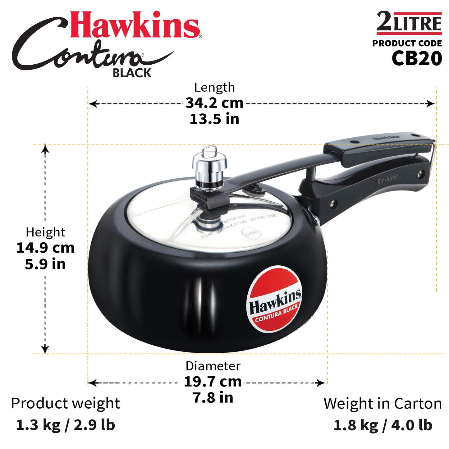Hawkins Hard Anodised Contura Pressure Cooker