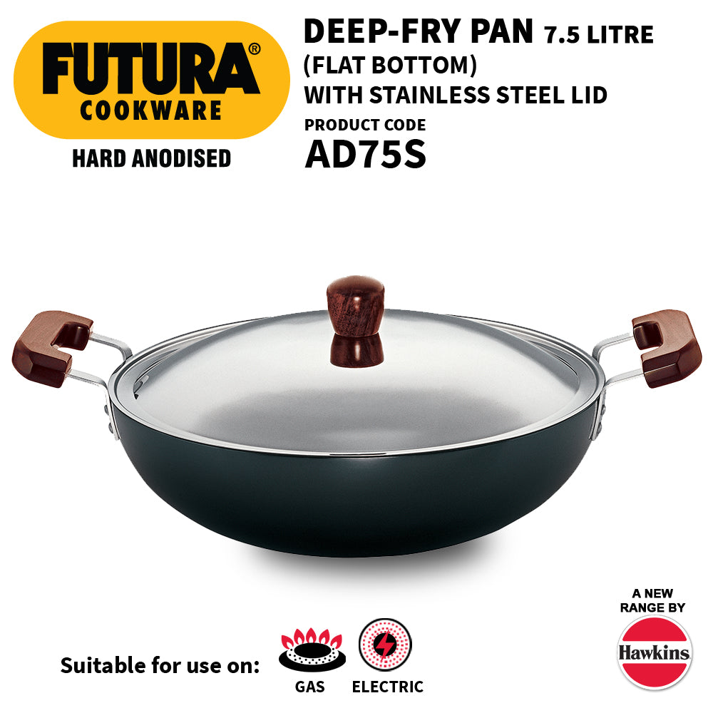 Futura Hard Anodised Deep Fry Pan
