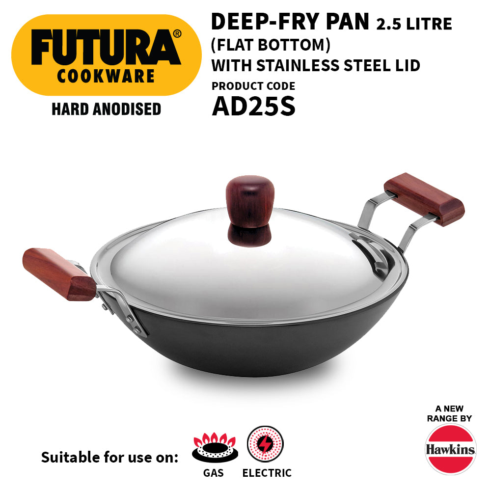 Futura Hard Anodised Deep Fry Pan