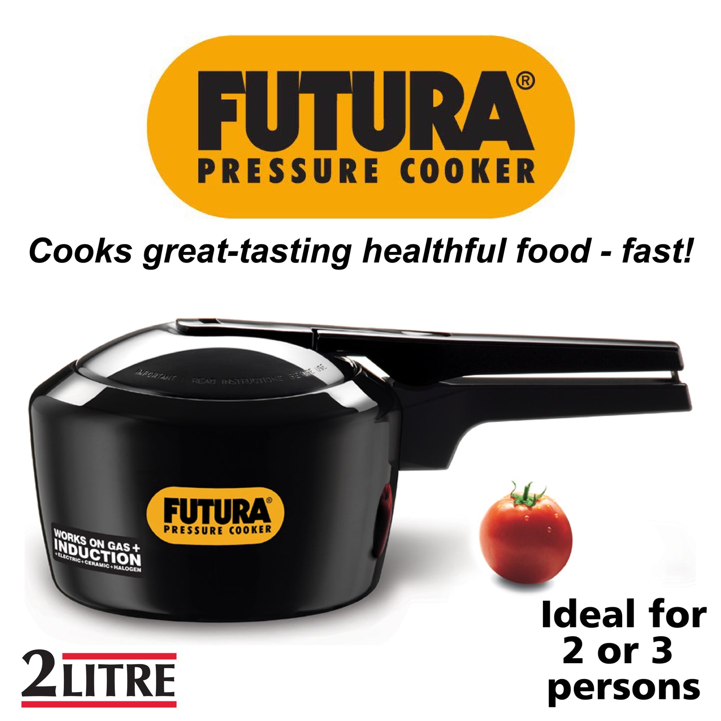 Futura Induction Compatible Hard Anodised Pressure Cooker