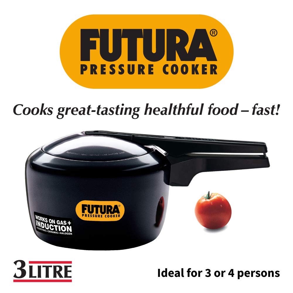 Futura Induction Compatible Hard Anodised Pressure Cooker