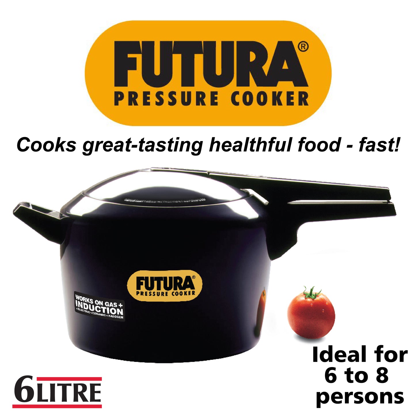 Futura Induction Compatible Hard Anodised Pressure Cooker