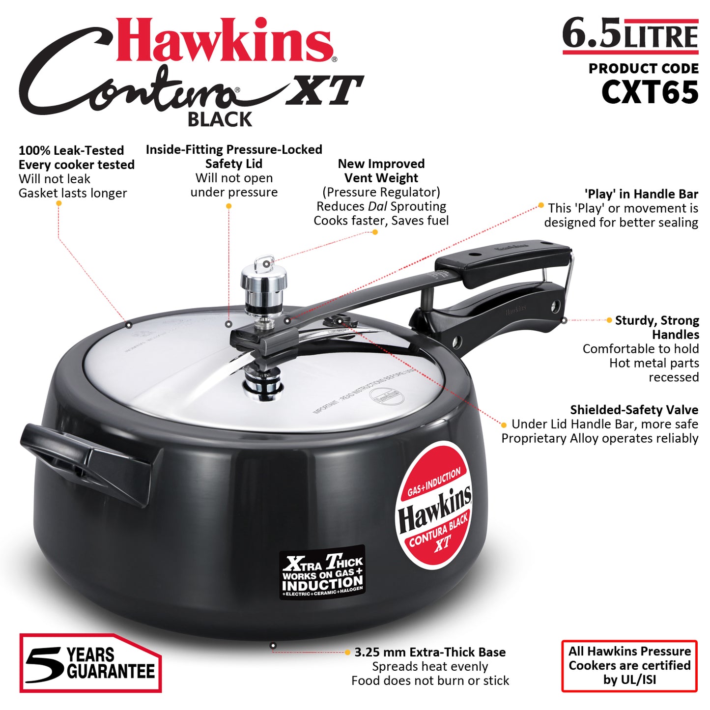 Hawkins Contura Black XT Pressure Cooker